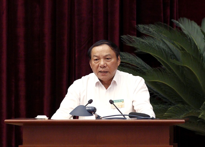 Bộ trưởng Nguyễn Văn Hùng phát biểu